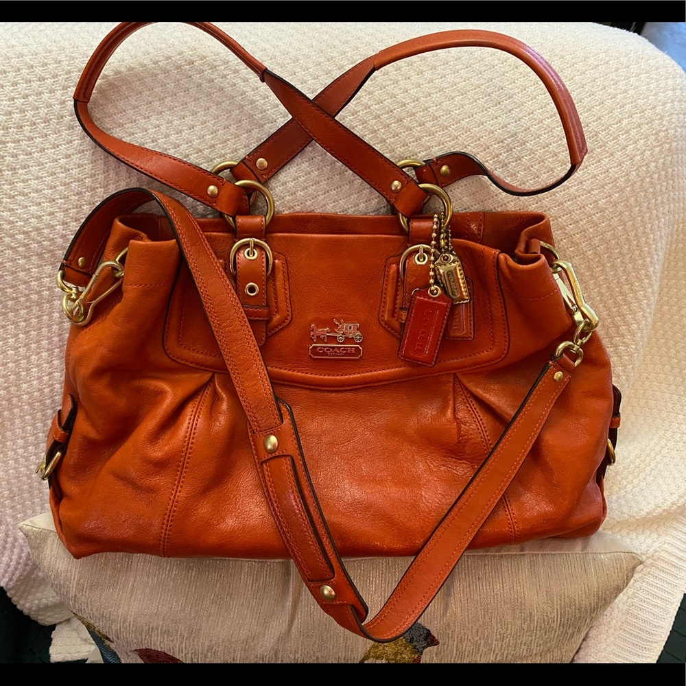 COACH- BURNT ORANGE SATCHEL
